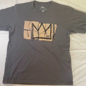 Uniqlo Jean Michel Basquiat SPRZ NY T-Shirt Mens Gray Size Medium